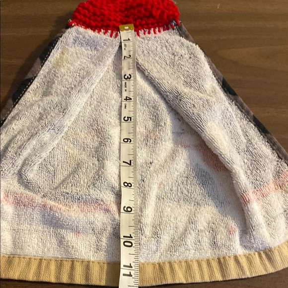 Chef Kitchen Towel with Red Crochet Top - Picture 5 of 11